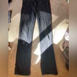Dark Gray/Black Flare Jeans Wrangler Q-BABY